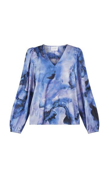 Ventia blouse - blue marble