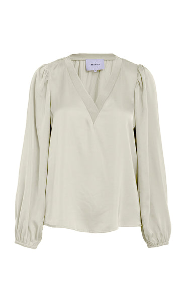 Selva v-neck blouse - light birch