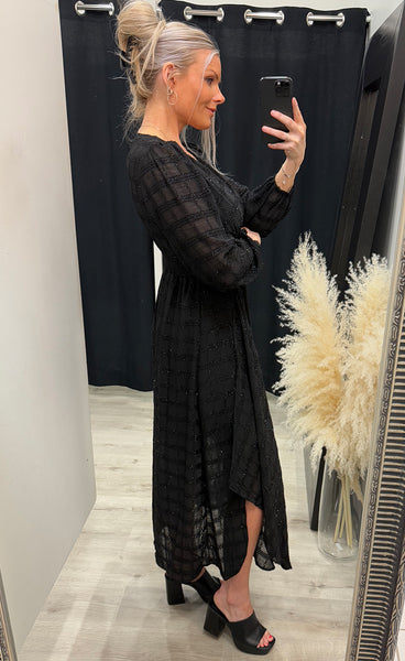 Lauren dress - black glitter