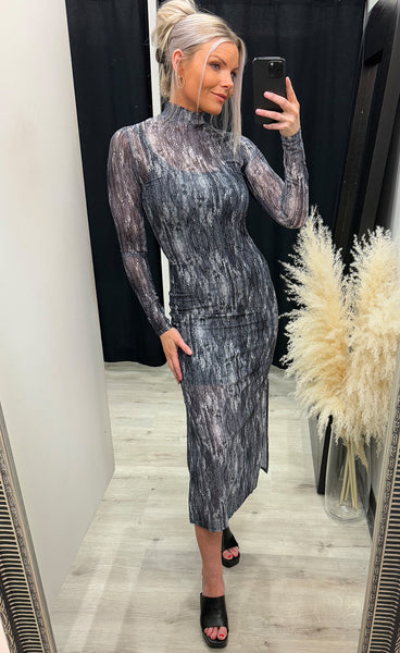 Hulda dress - grey glitter