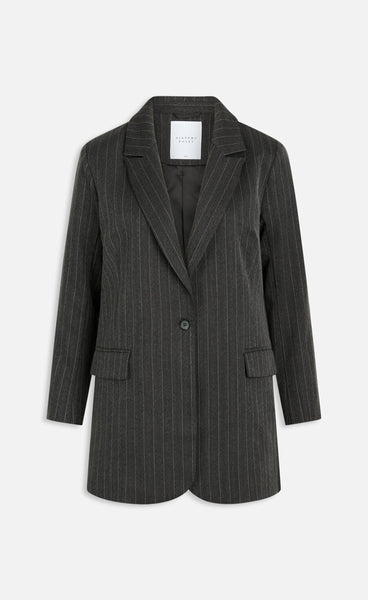 Elai oversize blazer - grey pinstripe