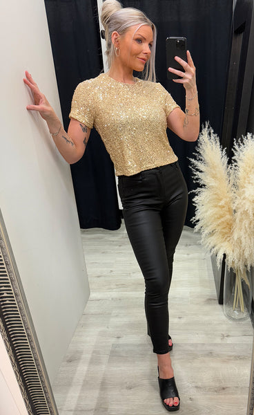 Glitter top 9355 - gold