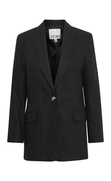 Lino blazer - black