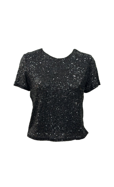 Glitter top 9355 - black