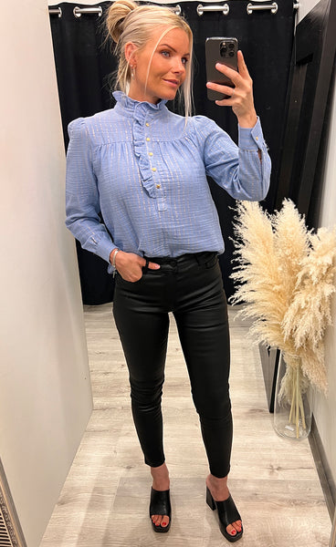 Ariana blouse - blue lurex