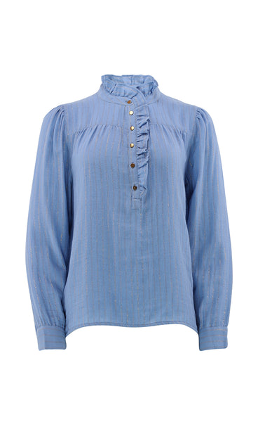 Ariana blouse - blue lurex