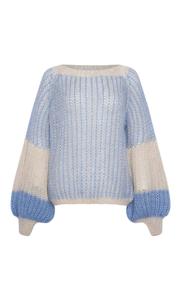 Liana knit sweater - dusty blue