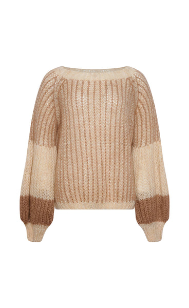 Liana knit sweater - cozy brown