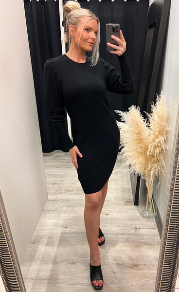 Anissa knit dress - black