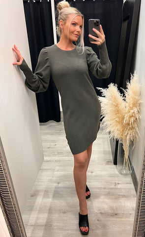 Anissa knit dress - beluga green