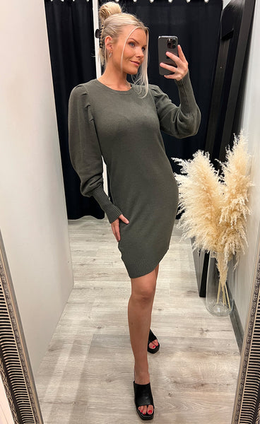 Anissa knit dress - beluga green