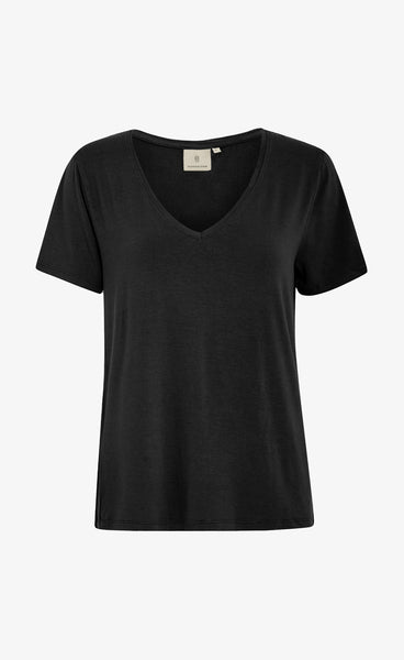 Samantha v-neck tee - black