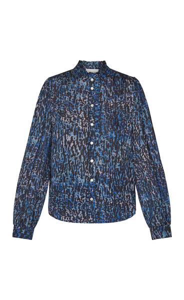 Virsa blouse - blue graphic