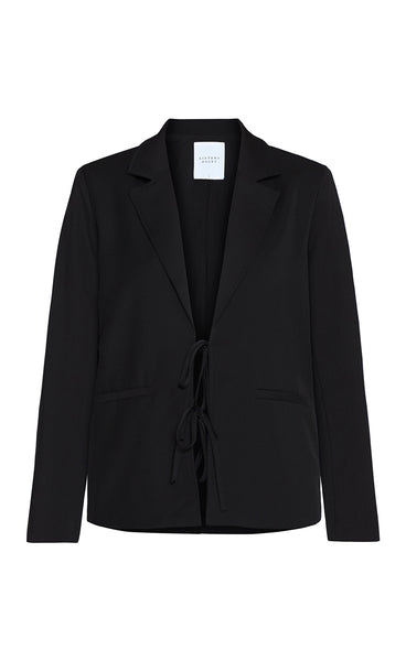 Vagna bow blazer - black