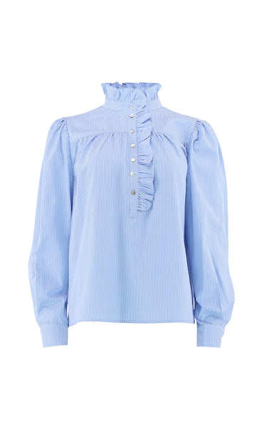 Ariana blouse - blue stripe