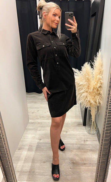 Sally placket dress - espresso