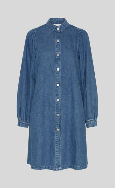 Elena shirt dress - mid blue wash