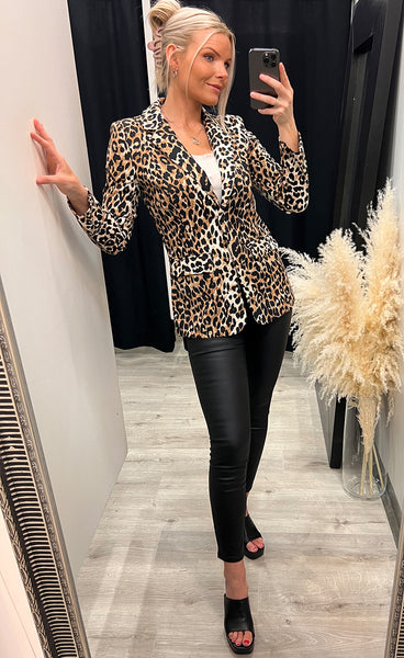 Kate long blazer - leopard