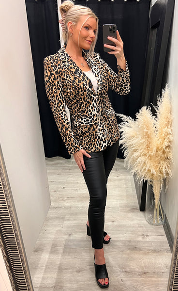 Kate long blazer - leopard