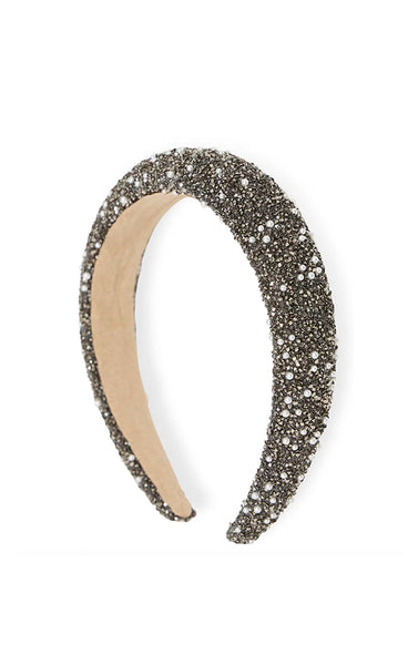 Carly headband - grey glitter