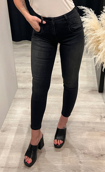 Carmen HW jeans - black denim