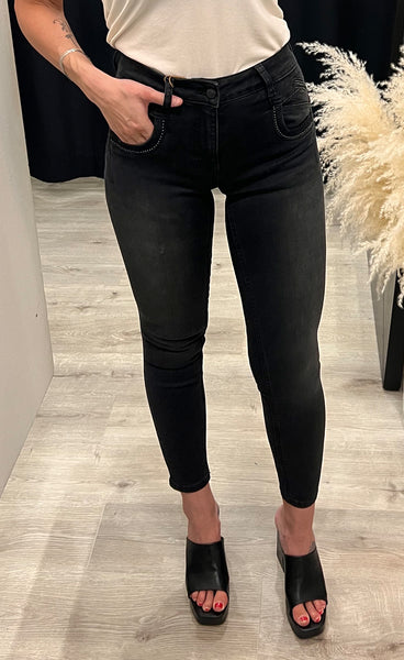 Carmen HW jeans - black denim