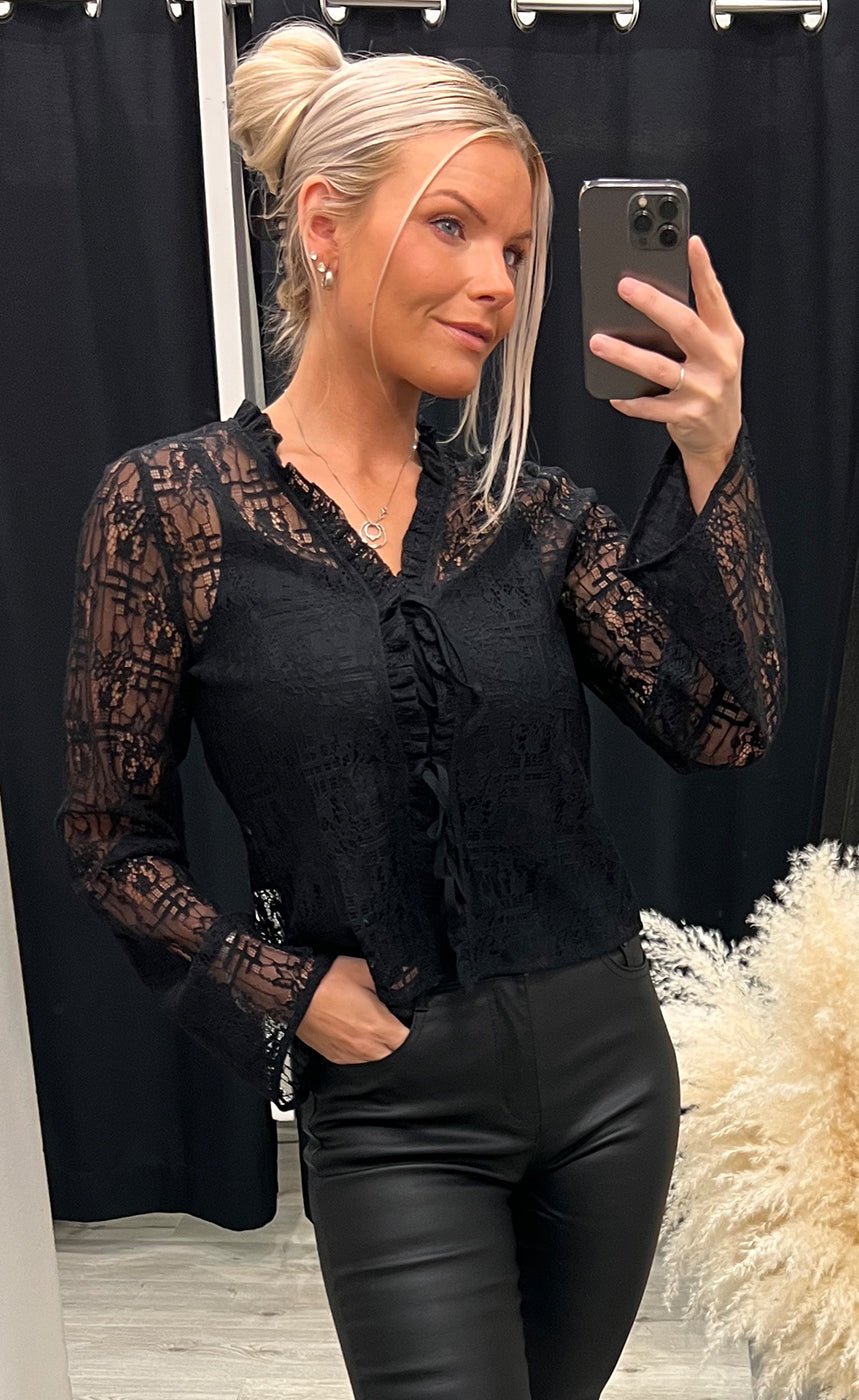 Rutta lace shirt - black