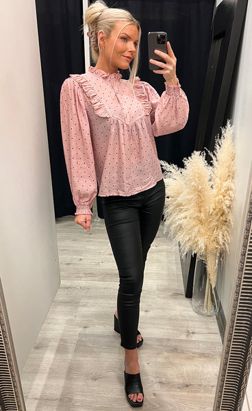 Silke dot blouse - rose