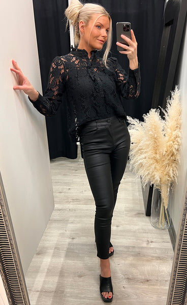 Ariana lace blouse - black