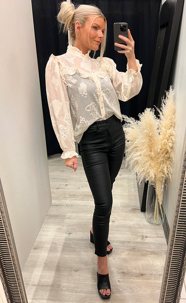 Lina fringe blouse - off white