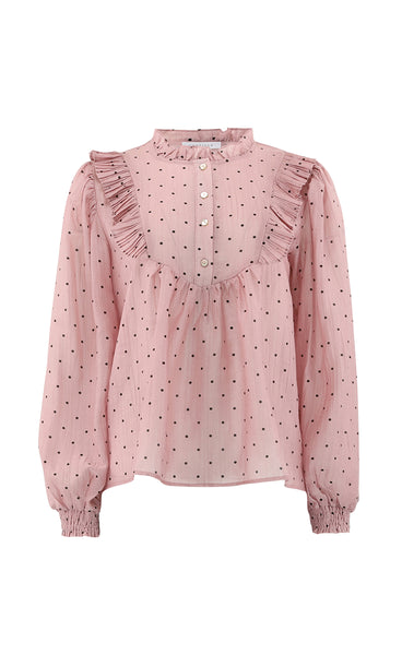 Silke dot blouse - rose