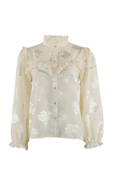 Lina fringe blouse - off white