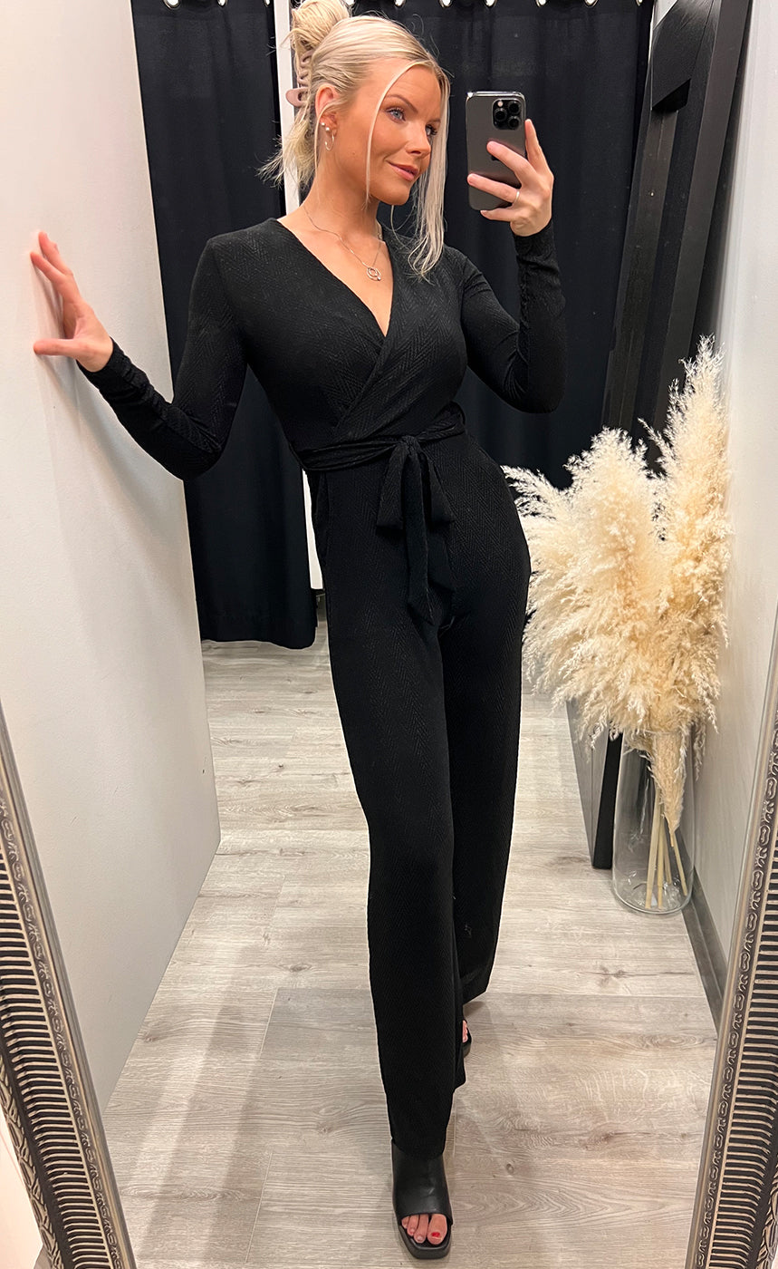 Sabrina jumpsuit - black glitter