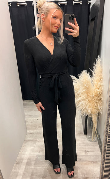 Sabrina jumpsuit - black glitter