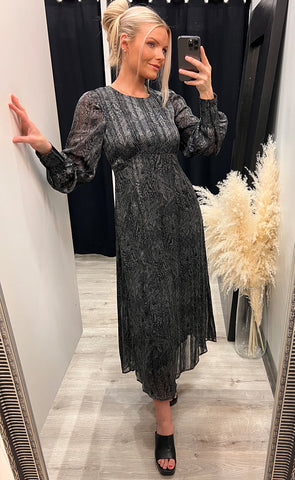 Meggy long dress - feather dress