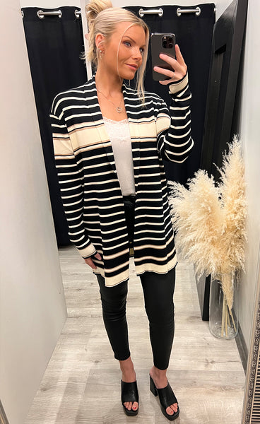 Esther cardigan - black striped