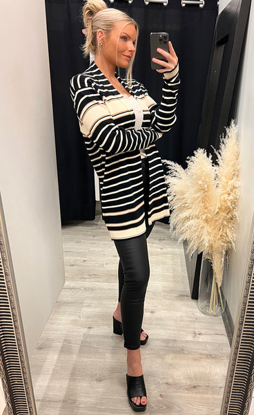 Esther cardigan - black striped