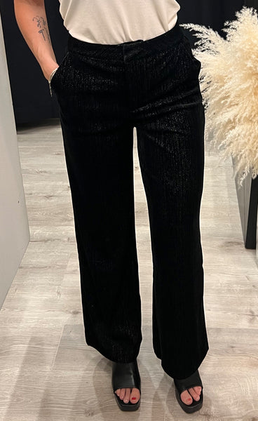 Kate glamour pants - black glitter