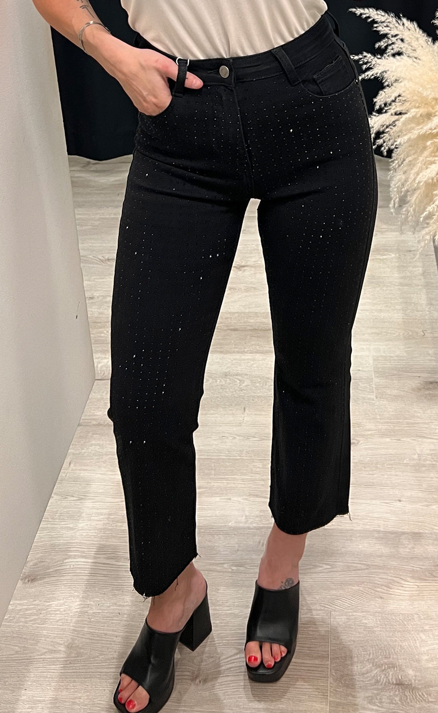 Glitter pants 77698 - black