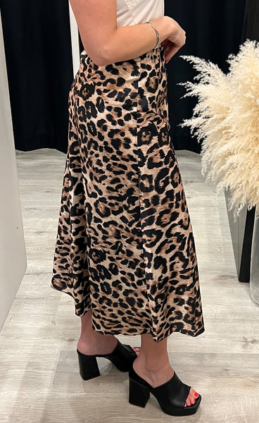 Leopard skirt - brown/black