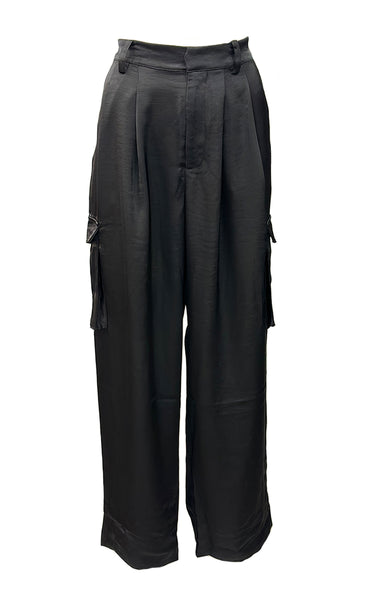 Valo satin pants - black