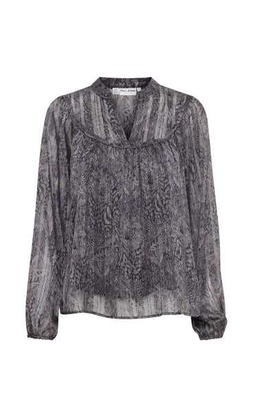 Meggy raglan blouse - feather print