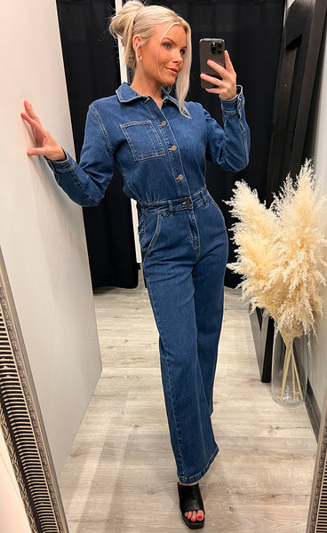 Ovea jumpsuit - mid blue wash