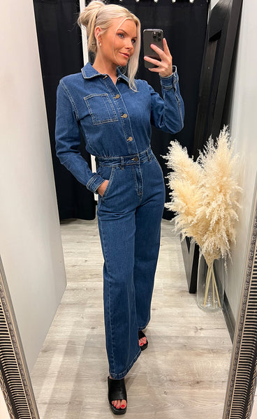 Ovea jumpsuit - mid blue wash