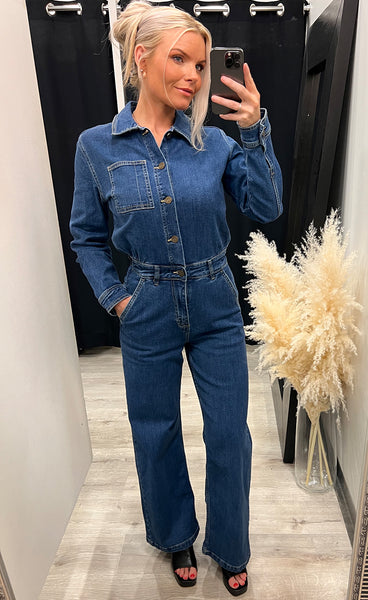 Ovea jumpsuit - mid blue wash