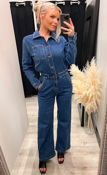 Ovea jumpsuit - mid blue wash