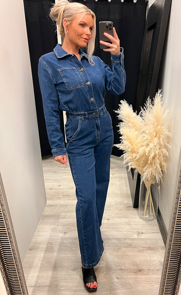 Ovea jumpsuit - mid blue wash