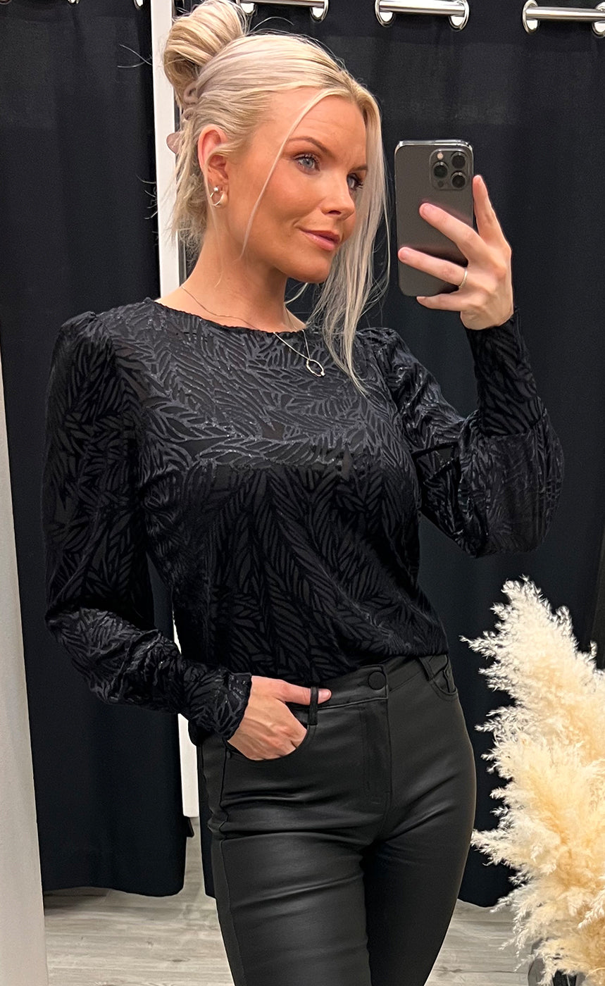 Cordia blouse 1 - black glitter