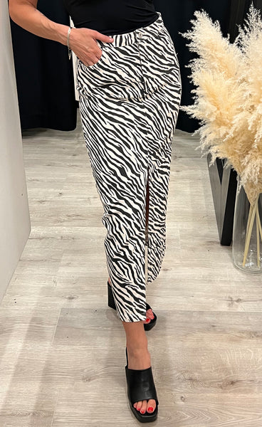 Zebra skirt - black