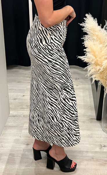 Zebra skirt - black